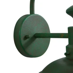 Lindby buitenwandlamp Celinor, groen, staal, Ø 15 cm