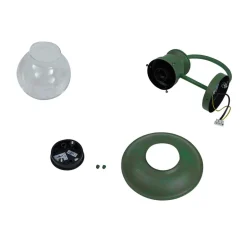 Lindby buitenwandlamp Celinor, groen, staal, Ø 15 cm