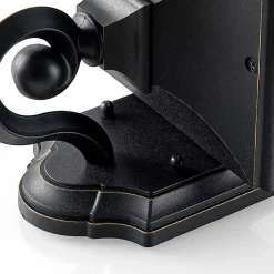 Lindby buitenwandlamp Cerys, zwart, kunststof, hoogte 37cm