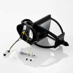 Lindby buitenwandlamp Cerys, zwart, kunststof, hoogte 37cm