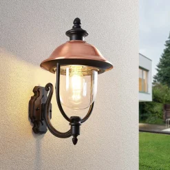 Lindby buitenwandlamp Clint, vrijstaand, zeewaterbestendig, E27