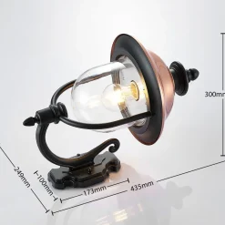Lindby buitenwandlamp Clint, vrijstaand, zeewaterbestendig, E27