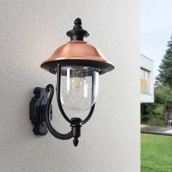Lindby buitenwandlamp Clint, vrijstaand, zeewaterbestendig, E27
