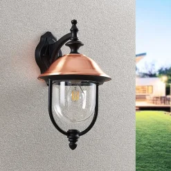 Lindby buitenwandlamp Clint, hangend, zeewaterbestendig, E27