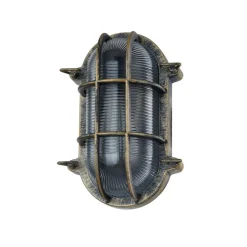 Lindby buitenwandlamp Daaje, goudkleurig, 16 cm, aluminium