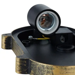 Lindby buitenwandlamp Daaje, goudkleurig, 16 cm, aluminium