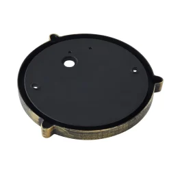 Lindby buitenwandlamp Daaje, goudkleurig, Ø 26 cm, aluminium