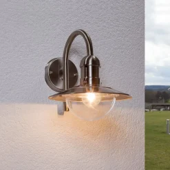 Lindby buitenwandlamp Damion, 30 cm, roestvrij staal, E27, IP44