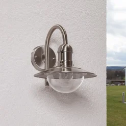 Lindby buitenwandlamp Damion, 30 cm, roestvrij staal, E27, IP44
