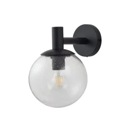 Lindby buitenwandlamp Dangan, helder, glas, Ø 20 cm