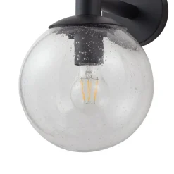 Lindby buitenwandlamp Dangan, helder, glas, Ø 20 cm