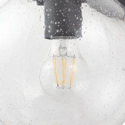 Lindby buitenwandlamp Dangan, helder, glas, Ø 20 cm