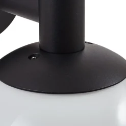 Lindby buitenwandlamp Dangan, wit, glas, Ø 20 cm, IP44