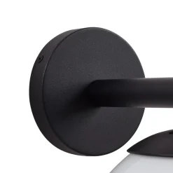 Lindby buitenwandlamp Dangan, wit, glas, Ø 20 cm, IP44