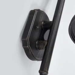 Lindby buitenwandlamp Daphne, antiek zwart, metaal, E27