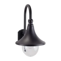 Lindby buitenwandlamp Daphne, zwart, metaal, E27