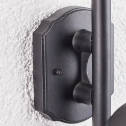 Lindby buitenwandlamp Daphne, zwart, metaal, E27