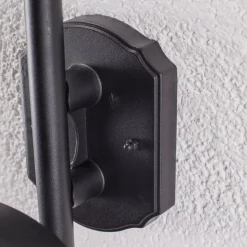 Lindby buitenwandlamp Daphne, zwart, sensor, metaal, E27