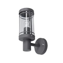 Lindby buitenwandlamp Djori, 28cm, antraciet, E27, roestvrij staal