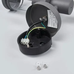 Lindby buitenwandlamp Djori, 28cm, antraciet, E27, roestvrij staal