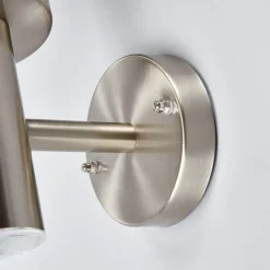 Lindby buitenwandlamp Djori, sensor, aluminiumkleurig, E27