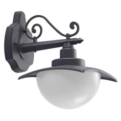 Lindby buitenwandlamp Elinda, hoogte 29 cm, antraciet, glas