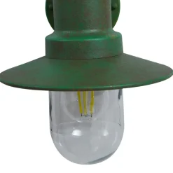 Lindby buitenwandlamp Eloretta, 22 cm, groen, glas, staal