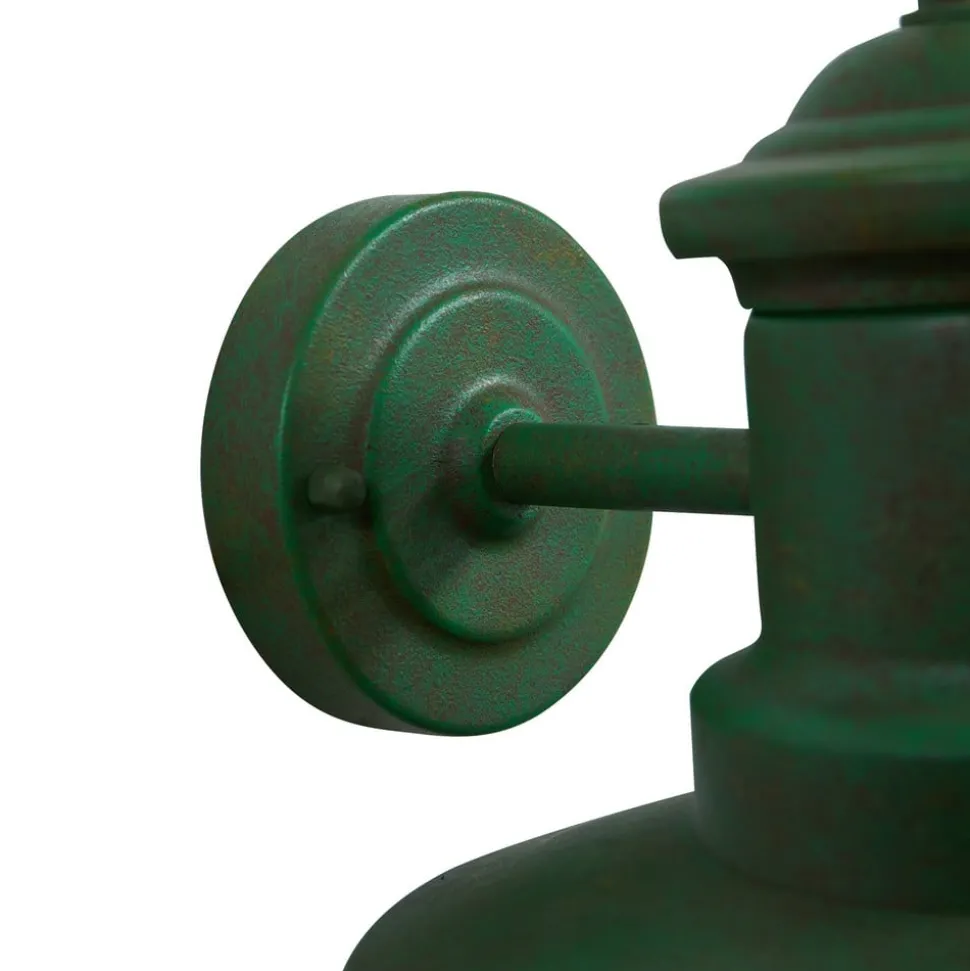 Lindby buitenwandlamp Eloretta, 22 cm, groen, glas, staal