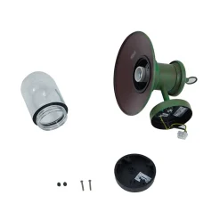 Lindby buitenwandlamp Eloretta, 22 cm, groen, glas, staal