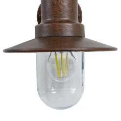 Lindby buitenwandlamp Eloretta, roest, staal, hoogte 31 cm