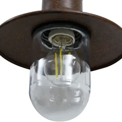 Lindby buitenwandlamp Eloretta, roest, staal, hoogte 31 cm