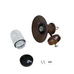 Lindby buitenwandlamp Eloretta, roest, staal, hoogte 31 cm