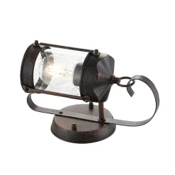 Lindby buitenwandlamp Farly, roestbruin, aluminium, 17cm