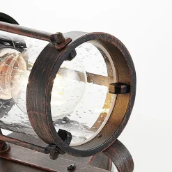 Lindby buitenwandlamp Farly, roestbruin, aluminium, 17cm