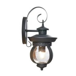 Lindby buitenwandlamp Farley, 40 cm, donkergrijs, IP44, E27