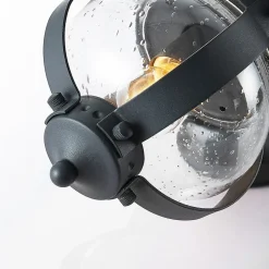 Lindby buitenwandlamp Farley, 40 cm, donkergrijs, IP44, E27