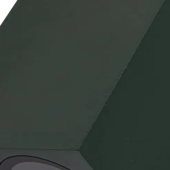 Lindby buitenwandlamp Fijona, donkergroen, aluminium, hoogte 15 cm