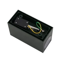 Lindby buitenwandlamp Fijona, donkergroen, aluminium, hoogte 15 cm