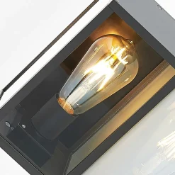 Lindby buitenwandlamp Filimon, antraciet, 22 cm, IP44, E27