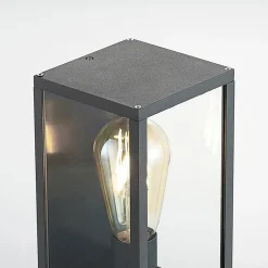 Lindby buitenwandlamp Filimon, antraciet, 22 cm, IP44, E27