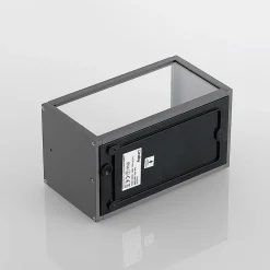 Lindby buitenwandlamp Filimon, antraciet, 22 cm, IP44, E27