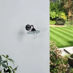 Lindby buitenwandlamp Filip, roestbruin, 30 cm, E27, IP44