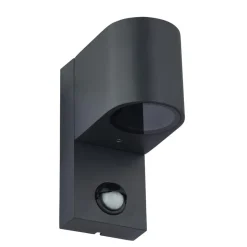 Lindby buitenwandlamp Gelso, aluminium, 15 cm, GU10, sensor