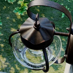 Lindby buitenwandlamp Gerlo, roestbruin, metaal, 26 cm, E27