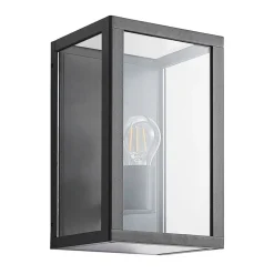 Lindby buitenwandlamp Giavanna, 28 cm, antraciet, IP44, E27