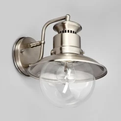 Lindby buitenwandlamp Gwendolyn, grijs, roestvrij staal, 26cm