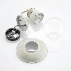 Lindby buitenwandlamp Gwendolyn, wit antiek, metaal, 26cm