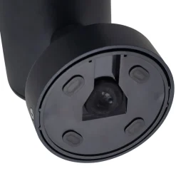 Lindby buitenwandlamp Heulo, Ø 10,5 cm, rookgrijs, sensor