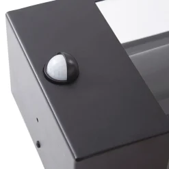 Lindby buitenwandlamp Ilana, zwart, sensor, IP44, E27