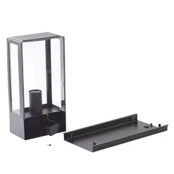 Lindby buitenwandlamp Ilana, zwart, sensor, IP44, E27